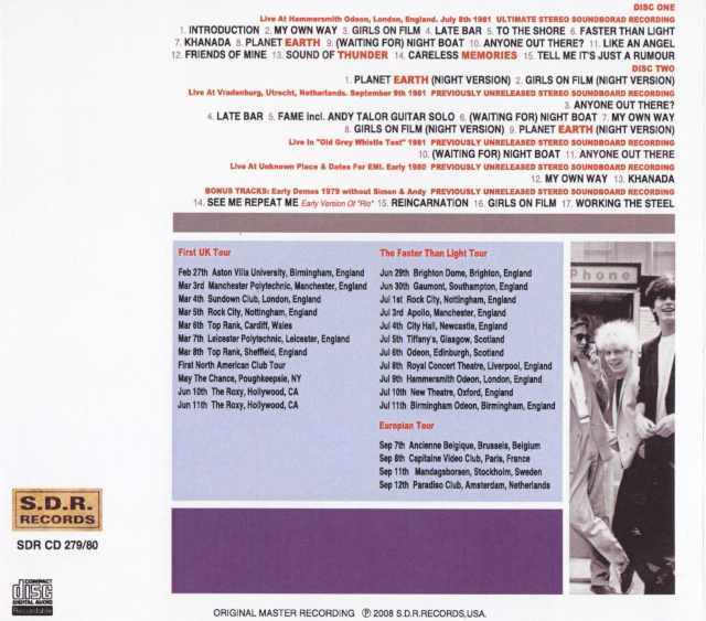 Duran Duran デュラン・デュラン/1981 Soundboard Live Archive