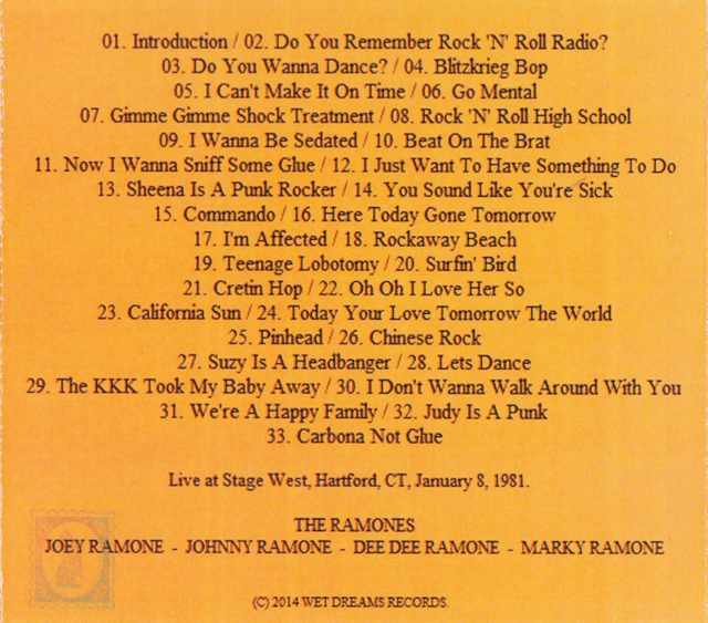 Ramones ラモーンズ/CT,USA 1981