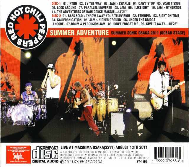 Red Hot Chili Peppers レッド・ホット・チリペッパーズ/Osaka,Japan 2011