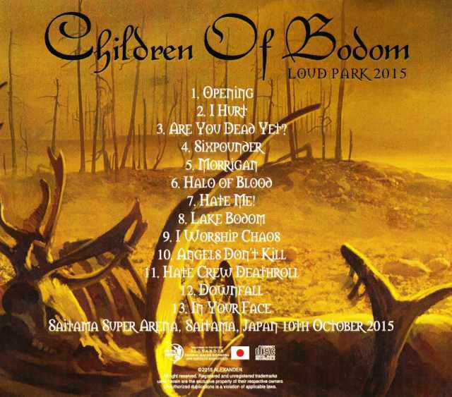 Children of Bodom チルドレン・オブ・ボドム/Saintama,Japan 2015