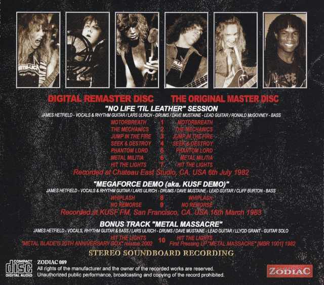 Metallica メタリカ/California,USA 1982 & 83 Demo Sessions