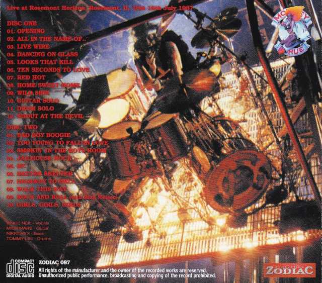 Motley Crue モトリー・クルー/Illinois,USA 1987