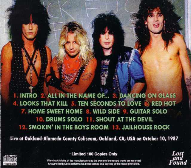 Motley Crue モトリー・クルー/California,USA 1987