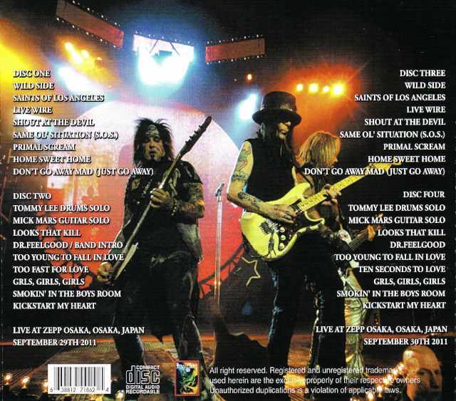 Motley Crue モトリー・クルー/Osaka.Japan 2011