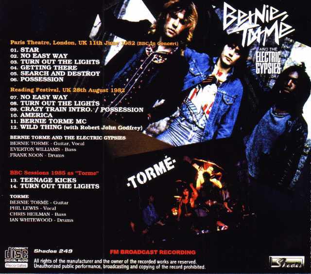 Bernie Torme バーニー・トーメ/UK 1982 & Sessions