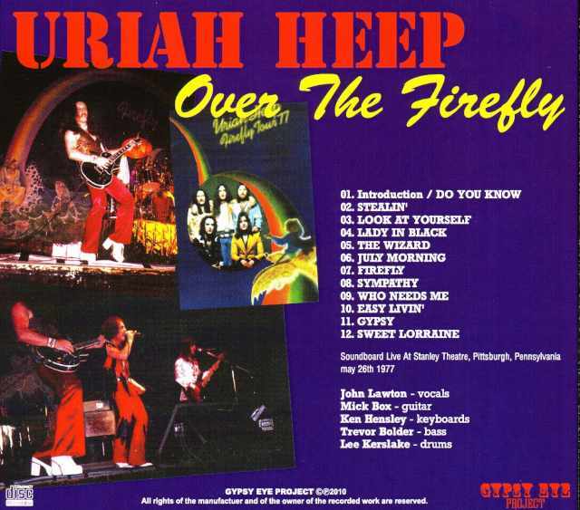 Uriah Heep ユーライア・ヒープ/Pennsylvania,USA 1977