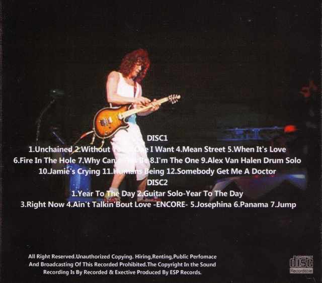 Van Halen ヴァン・ヘイレン/Hiroshima,Japan 1998