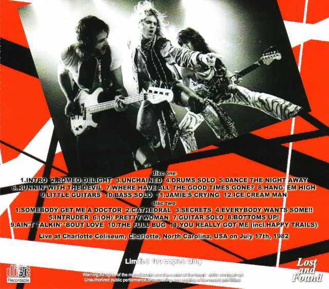 Van Halen ヴァン・ヘイレン/North Carolina,USA 1982