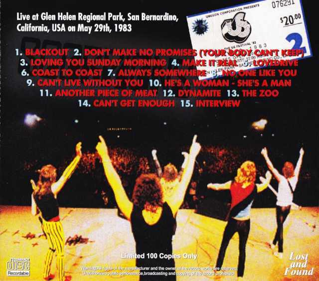 Scorpions スコーピオンズ/CA,USA 1983