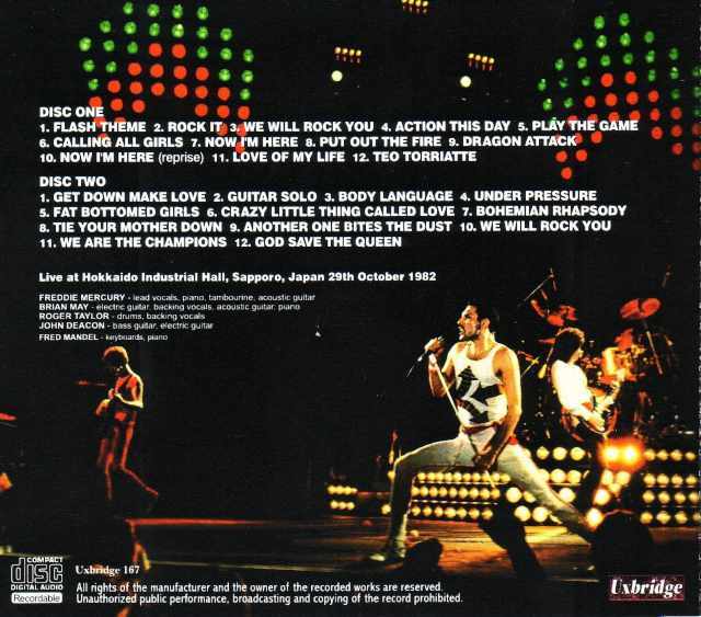 Queen クィーン/Sapporo,Japan 1982