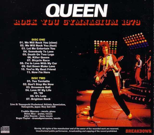 Queen クィーン/Yamaguchi,Japan 1979
