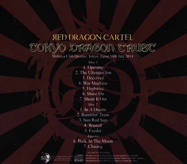Red Dragon Cartel レッド・ドラゴン・カーテル/Tokyo,Japan 2014