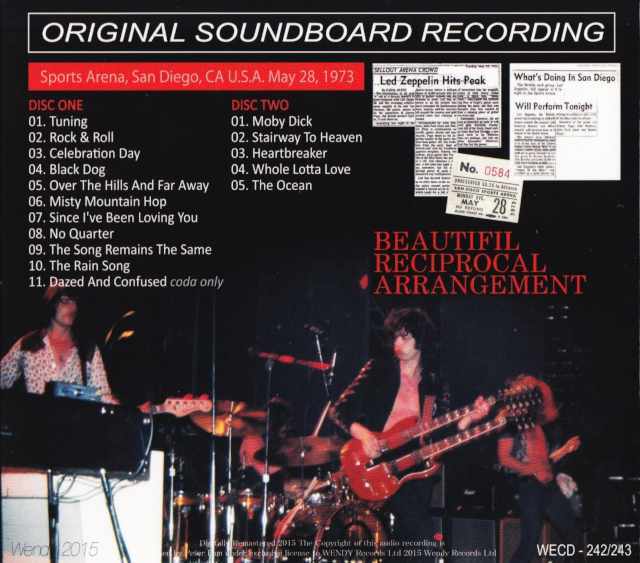 SBD！3CD！レッド ツェッペリン/NEW ORLEANS 1973 New Orleans 1973 : Soundboard & Audience Matrix | cinnamon