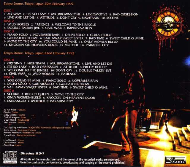 ガンズアンドローゼス guns n' roses sessions (非売品) Guns N' Roses ガンズ・アンド・ローゼス/NY,USA 1988 Original 3LP