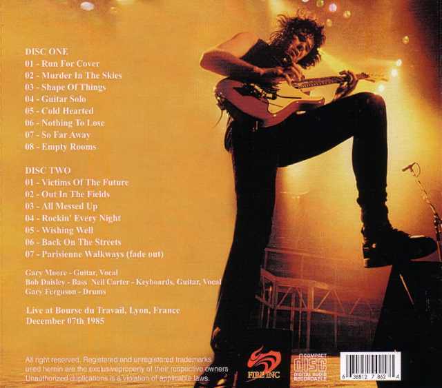 激レア ゲイリー・ムーア ポスター Gary Moore Gary Moore ゲイリー・ムーア/Tokyo,Japan 3.8.1989 Complete