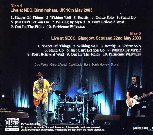 Gary Moore ゲイリー・ムーア/UK 2003 & more