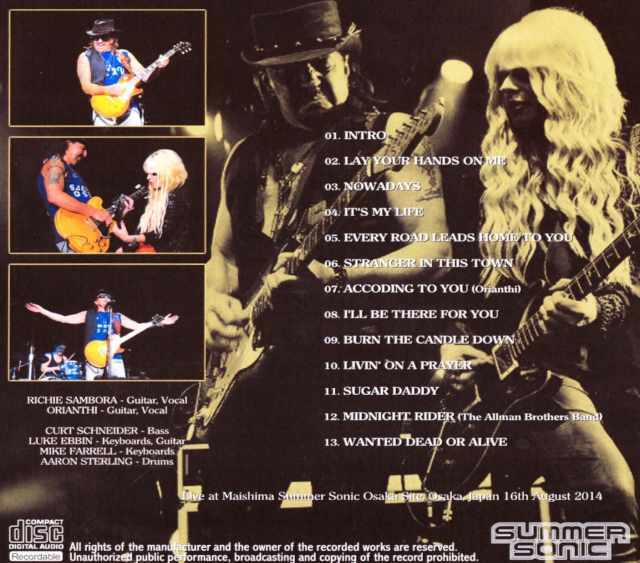 Richie Sambora,Orianthi リッチー・サンボラ オリアンティ/Osaka