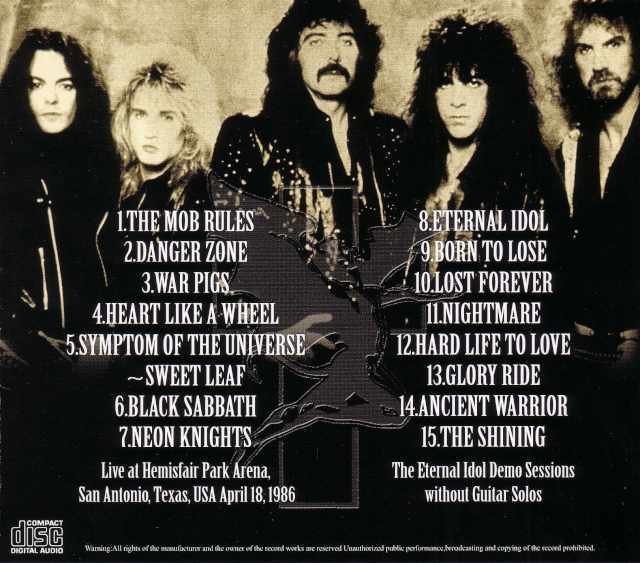 Black Sabbath ブラック・サバス/Texas,USA 1986