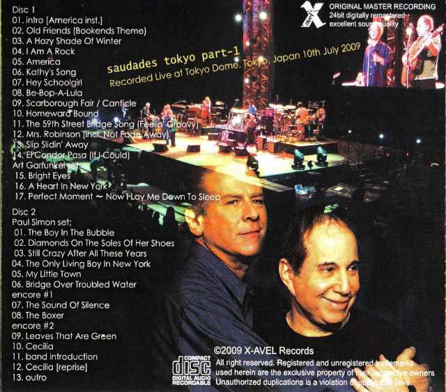 Simon & Garfunkel サイモン & ガーファンクル/Tokyo,Japan 7.10.2009