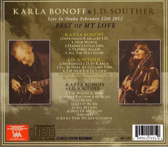 Karla Bonoff,J.D.Souther カーラ・ボノフ/Osaka,Japan 2012