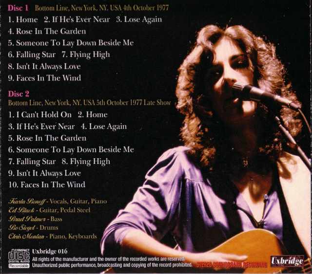 Karla Bonoff カーラ・ボノフ/New York,USA 1977