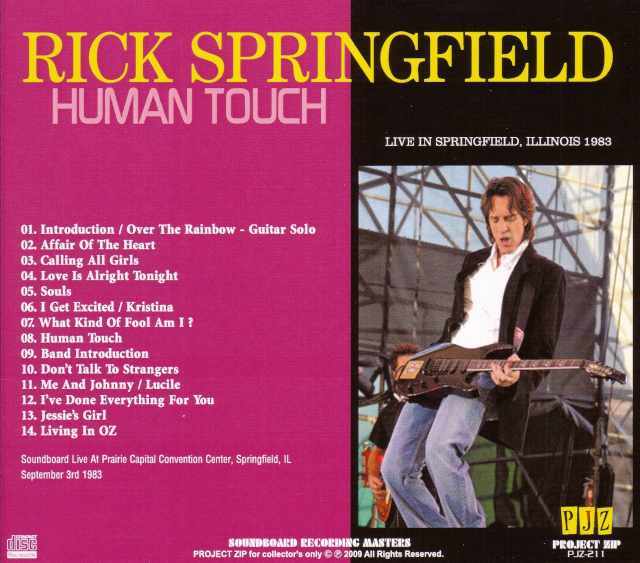 Rick Springfield リック・スプリングフィールド/Illinois,USA 1983
