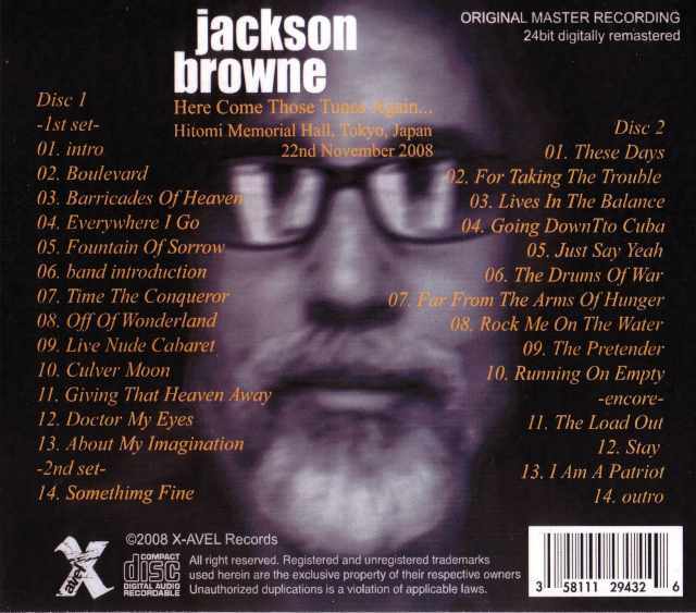 Jackson Browne ジャクソン・ブラウン/Tokyo,Japan 2008