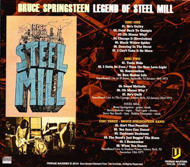 ブルーススプリングスティーン　STEEL MILL ブートレグレコード Bruce Springsteen,Steel Mill ブルース・スプリングスティーン