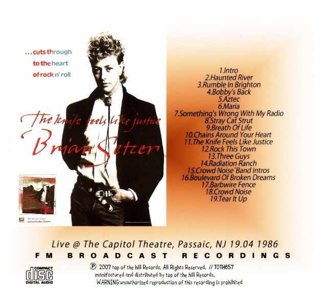 Brian Setzer ブライアン・セッツアー/New Jersey,USA 1986