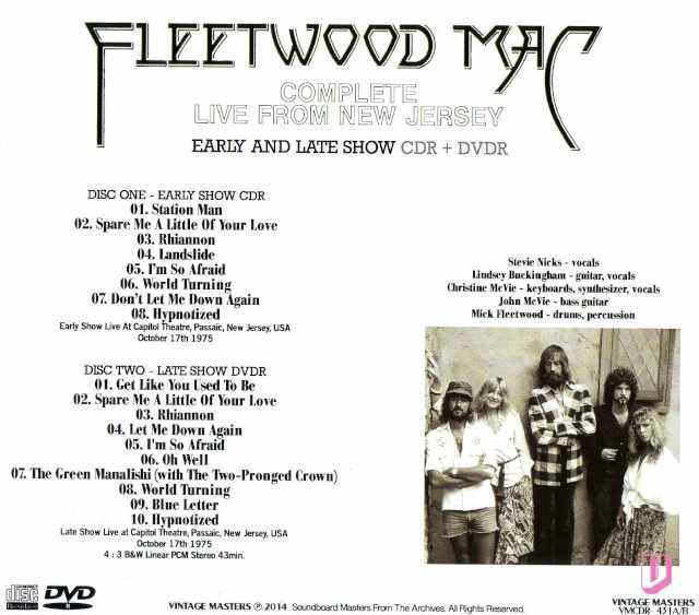 Fleetwood Mac フリートウッド・マック/New Jersey,USA 1975 & more