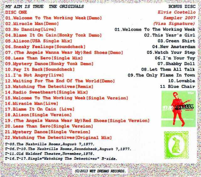 Elvis Costello エルヴィス・コステロ/My Aim is True Rare Version
