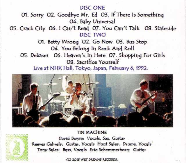 Tin Machine,David Bowie ティン・マシーン/Tokyo,Japan 1992