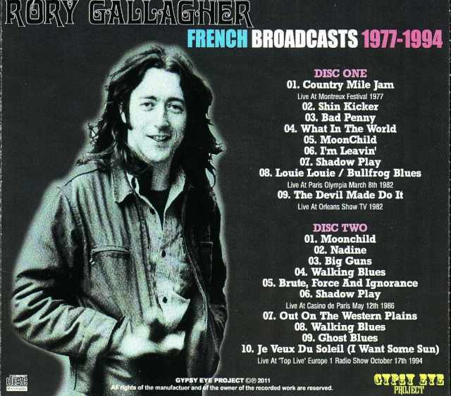 Rory Gallagher ロリー・ギャラガー/France 1977-1994