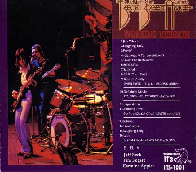 BECK,BOGERT & APPICE ベック,ボガート&アピス/WORKING VERSION