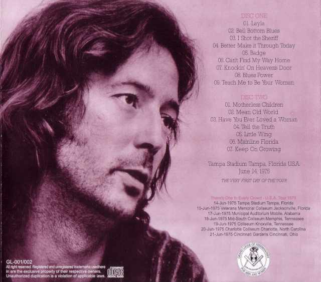 Eric Clapton エリック・クラプトン/Florida,USA 1975