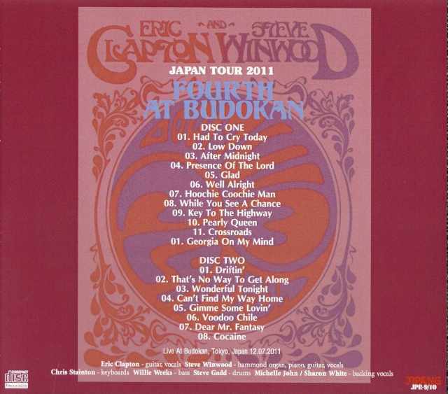 Eric Clapton,Steve Winwood スティーヴ・ウィンウッド/Tokyo,Japan