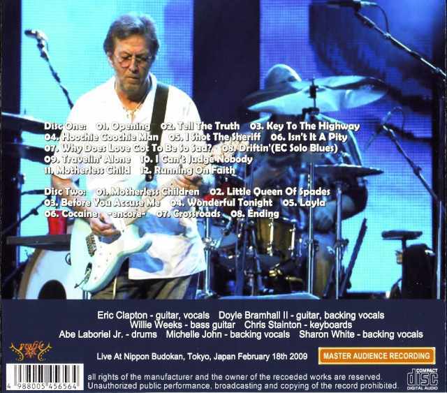Eric Clapton エリック・クラプトン/Tokyo,Japan 2.18.2009