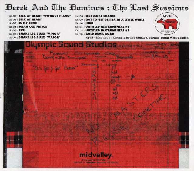 Derek and the Dominos デレク・アンド・ザ・ドミノス/UK Studio