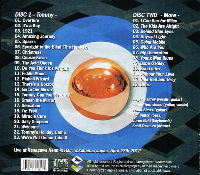 Roger Daltrey ロジャー・ダルトリー/Kanagawa,Japan 2012