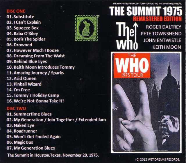 Who,The ザ・フー/Texas,USA 1975 Remastered Edition