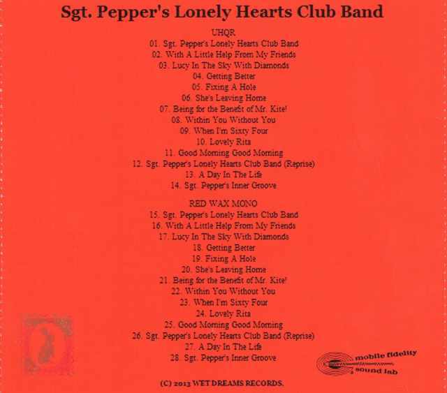 Beatles ビートルズ/Sgt. New Improved UHQR & Red Wax Mono Version 7