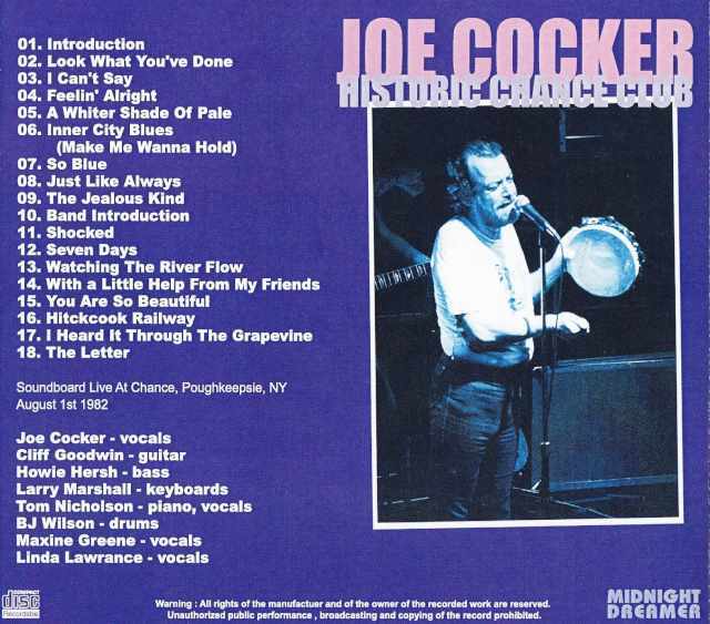 Joe Cocker ジョー・コッカー/New York,USA 1982