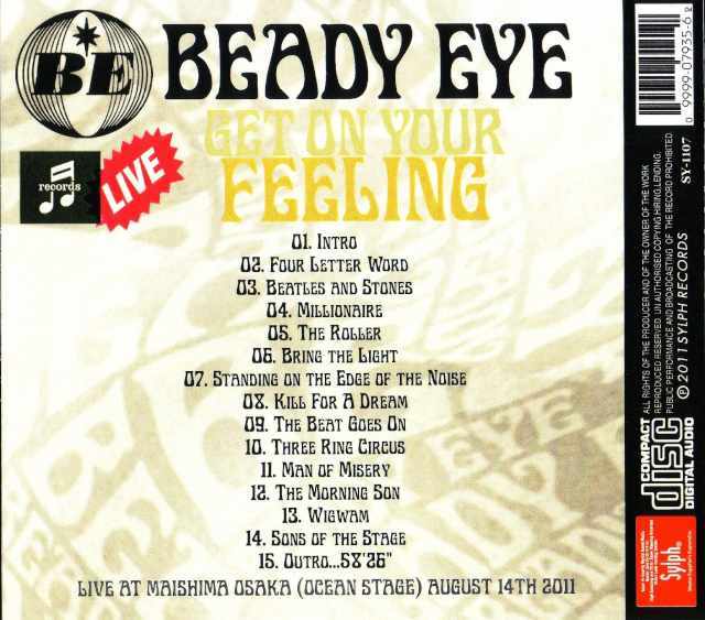 Beady Eye ビーディ・アイ/Osaka,Japan 2011