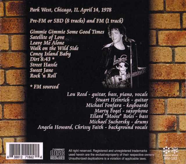 Lou Reed ルー・リード/Chicago,Illinois,USA 1978