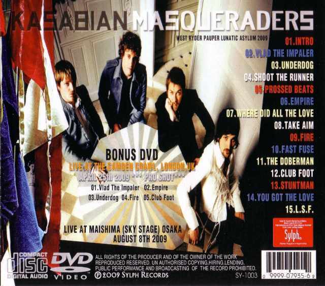 Kasabian カサビアン/Osaka,Japan 2009 & more