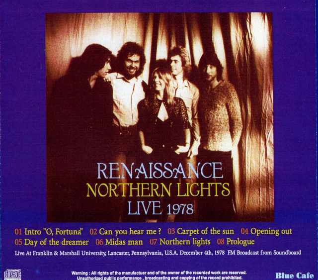 RENAISSANCE ルネッサンス/NORTHERN LIGHTS LIVE 1978