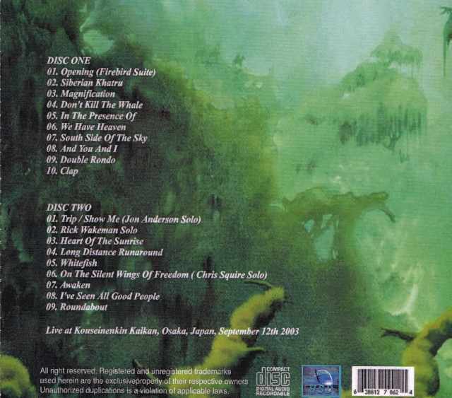 Yes イエス/Osaka,Japan 2003