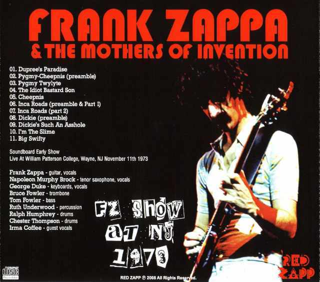 Frank Zappa,George Duke フランク・ザッパ/Nj,USA 1973