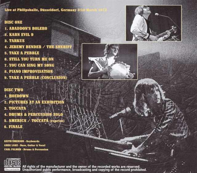 EL & P Emerson,Lake and Palmer/Germany 3.31.1973