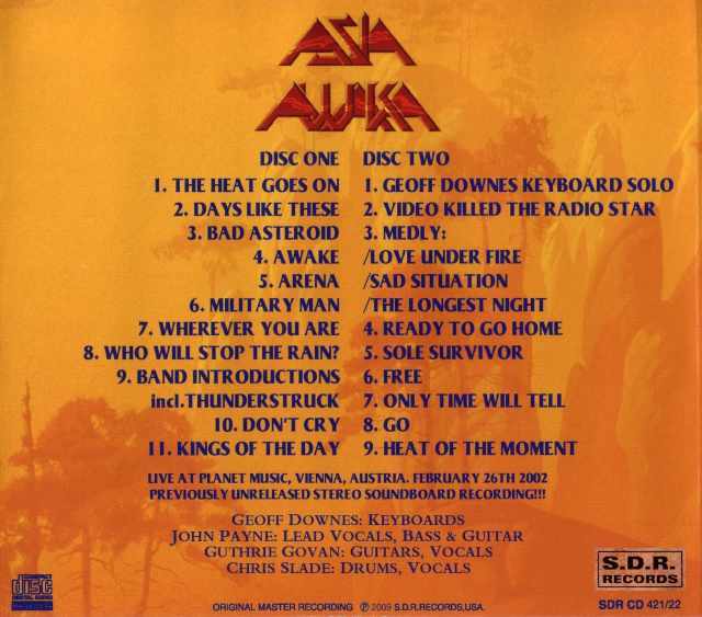 Asia エイジア/Vienna,Austria 2002